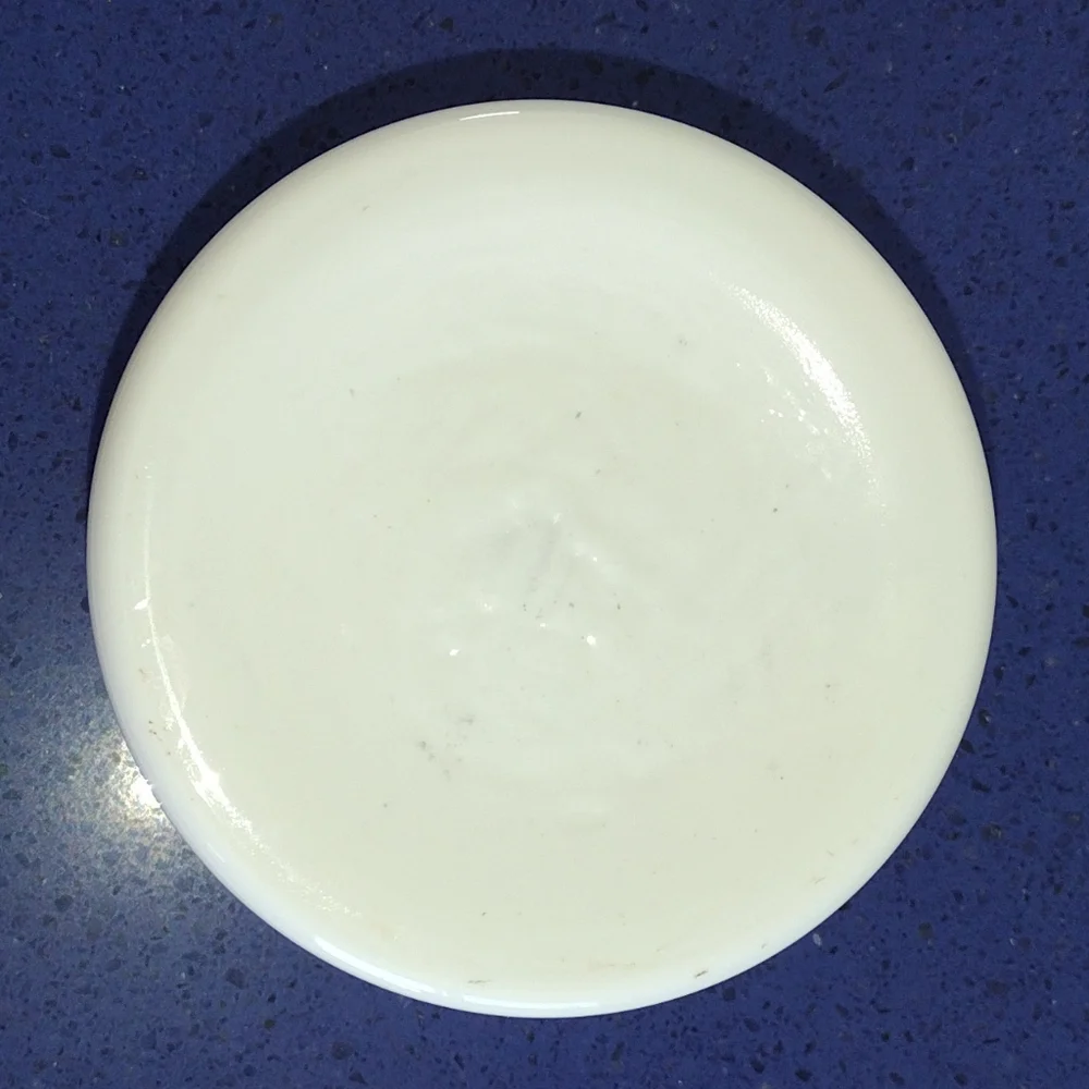 Lambert White Glass Acid Etched Candle Holder